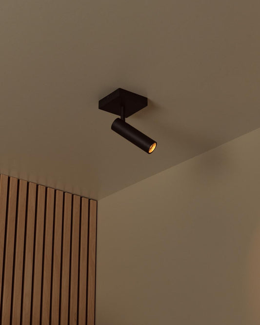 Plafondspot 1xGU10 Zwart