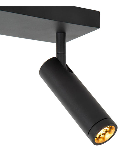 Plafondspot 2xGU10 Zwart