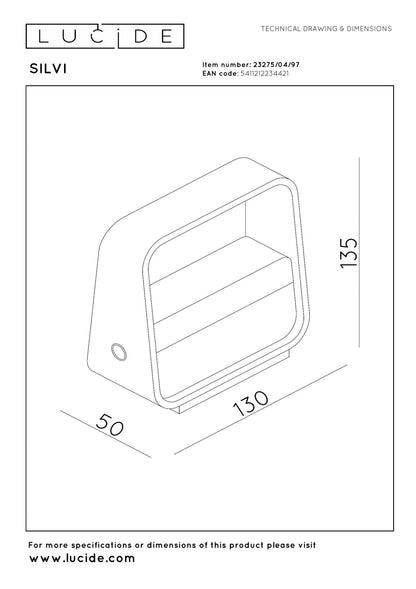 Wandlamp oplaadbaar Silvi brons incl. LED