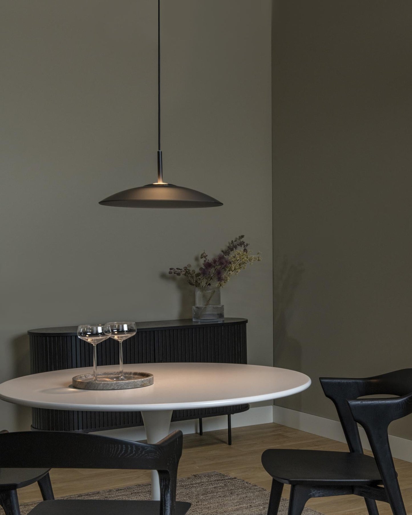 Hanglamp Menga 40cm grijs incl. LED