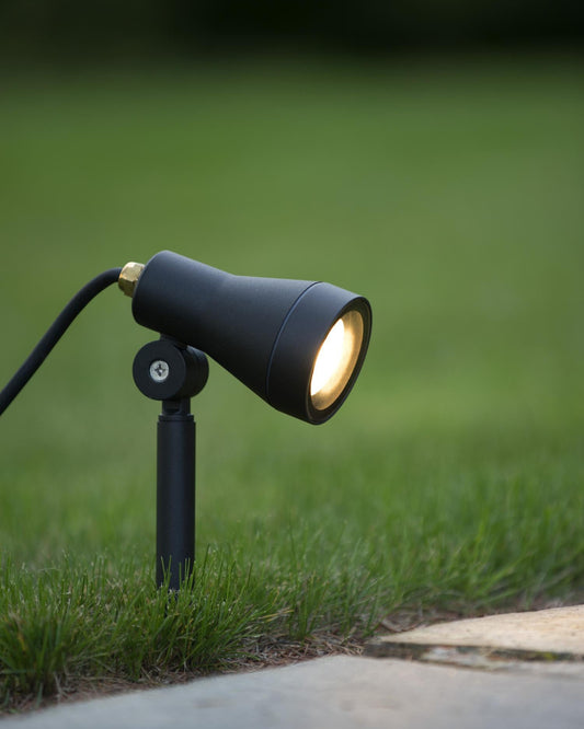 Prikspot buiten Spike zwart incl. GU10