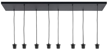 Hanglamp glas smoke 8-lichts