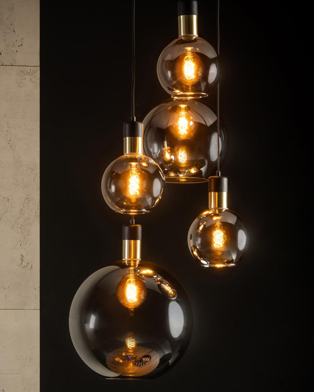 Hanglamp Julius 5-lichts smoke E27