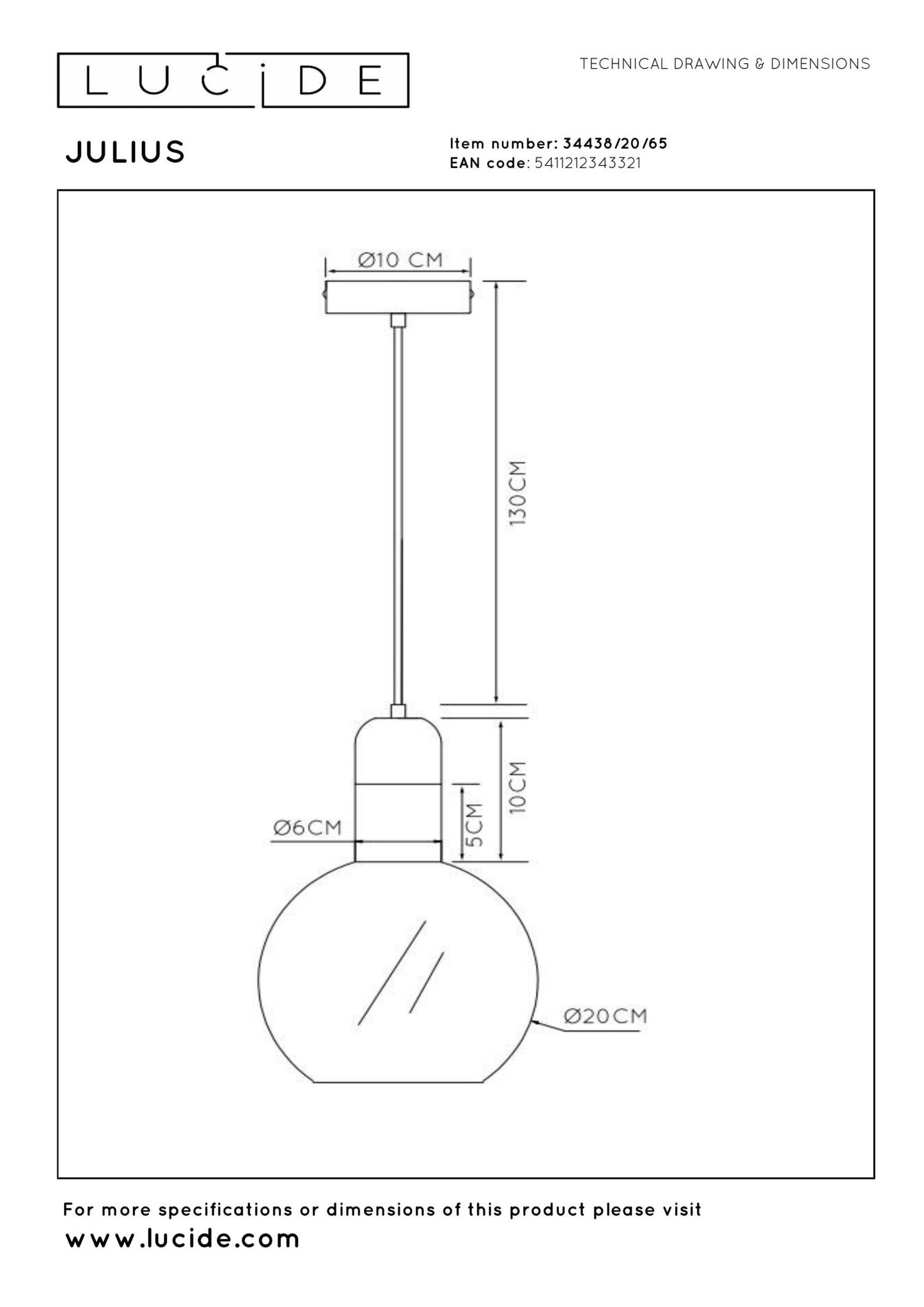 Hanglamp Julius 20cm smoke E27