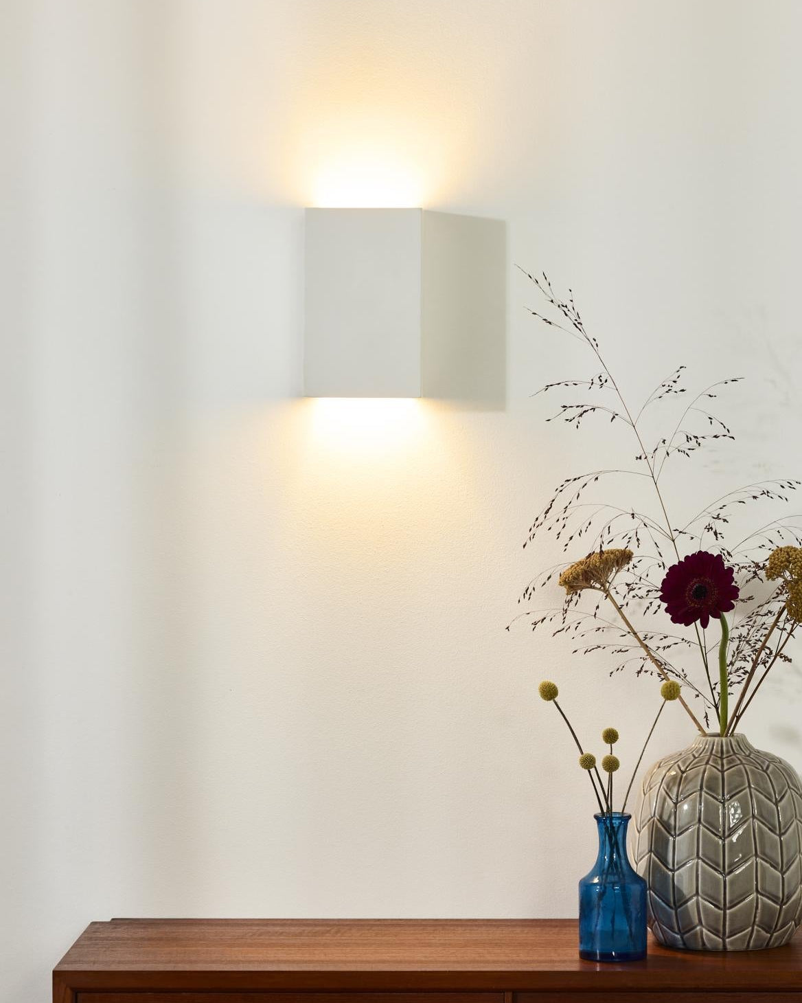 Wandlamp Gipsy overschilderbaar rechthoek G9