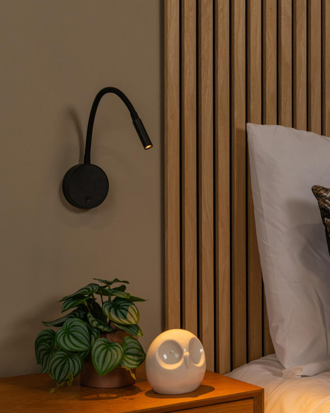 Oplaadbare wandlamp Asja zwart