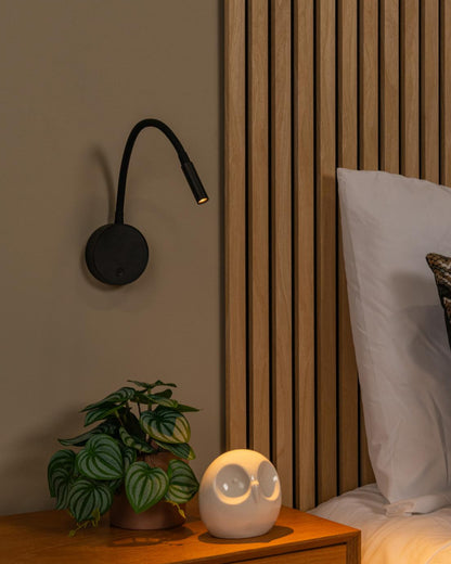 Oplaadbare wandlamp Asja zwart