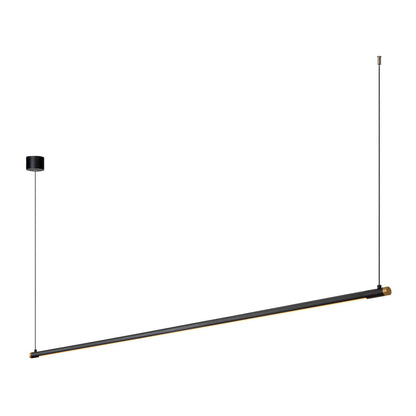 Strakke hanglamp Marnik 197cm zwart-goud