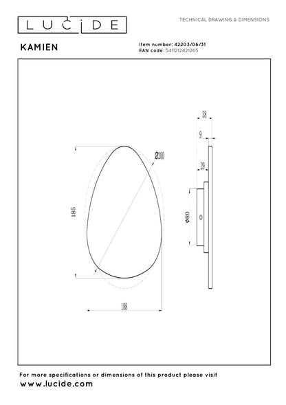 Wandlamp Marble 20cm