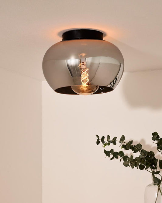 Plafondlamp Judi Smoke E27