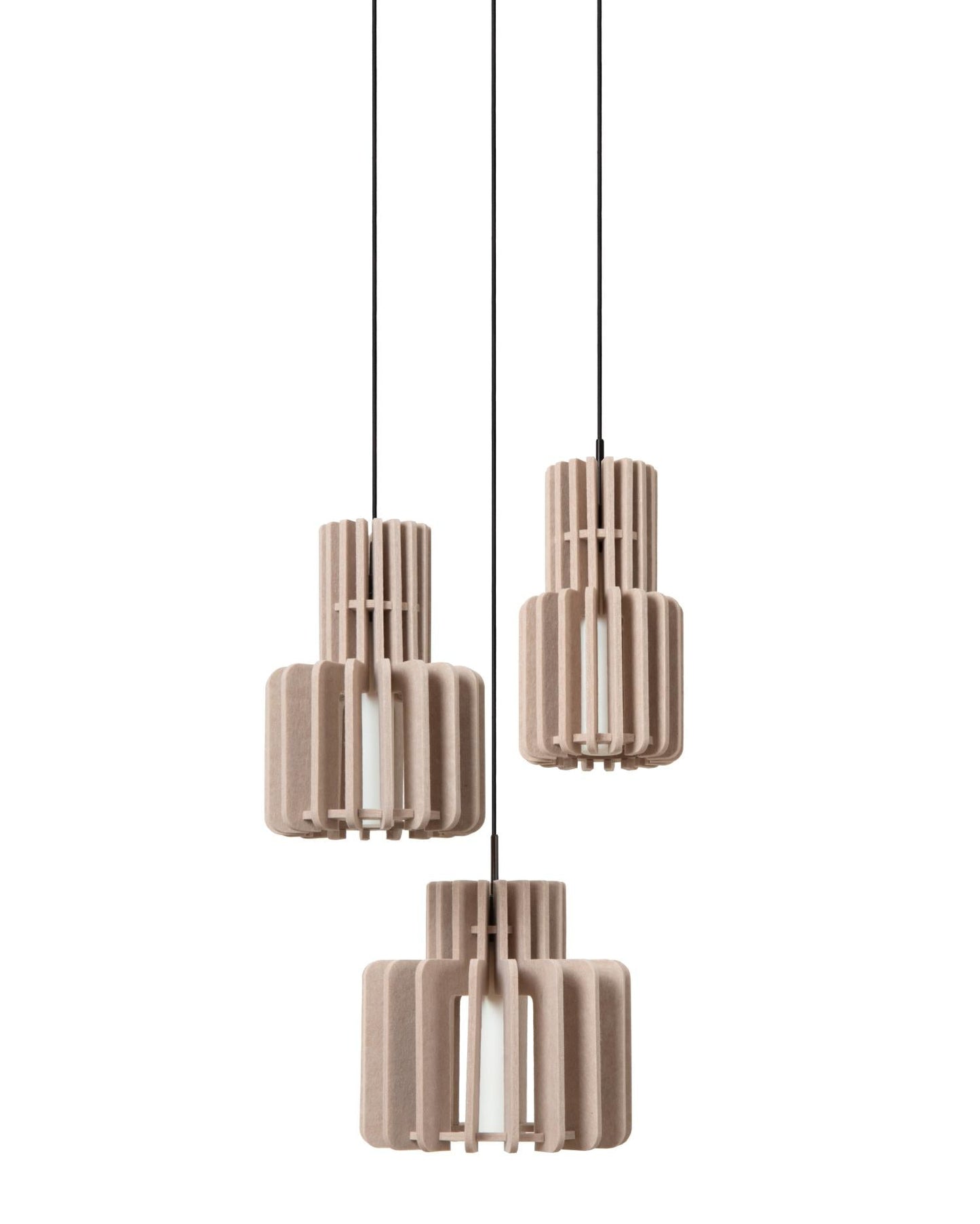 Hanglamp Rollo taupe 3-lichts 3xE27