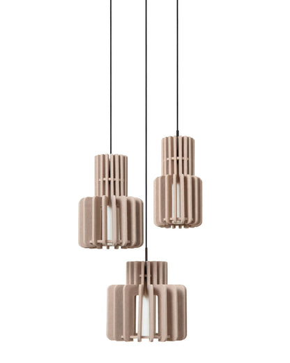 Hanglamp Rollo taupe 3-lichts 3xE27