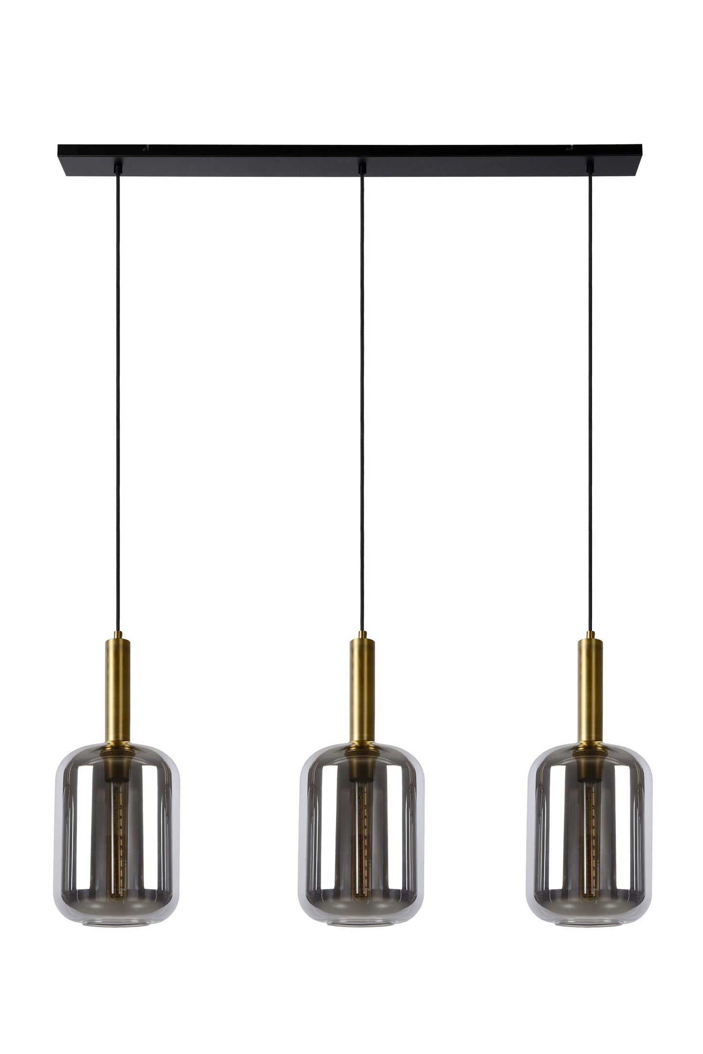 Hanglamp Joanet messing-smoke 3-lichts E27
