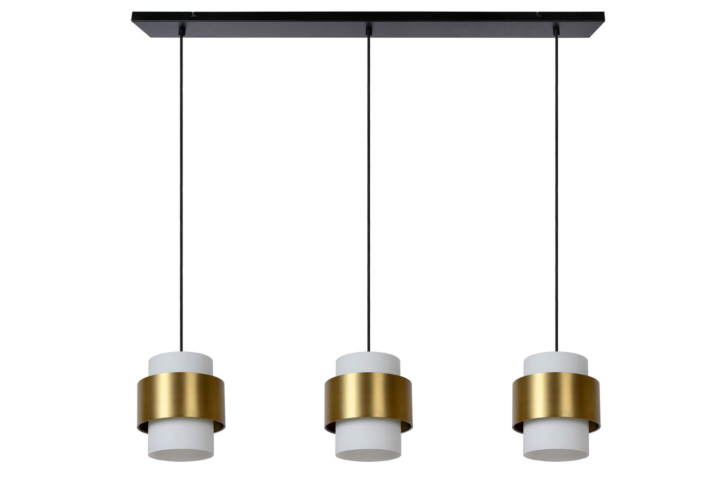 Hanglamp Fermin 3-lichts messing-goud E27