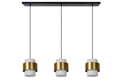 Hanglamp Fermin 3-lichts messing-goud E27