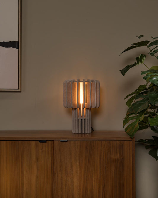 Tafellamp Rollo taupe E27