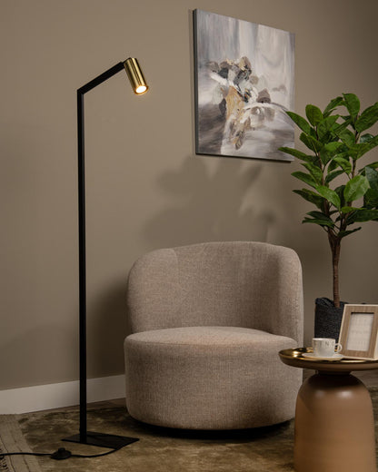 Leeslamp Sybil zwart-goud GU10