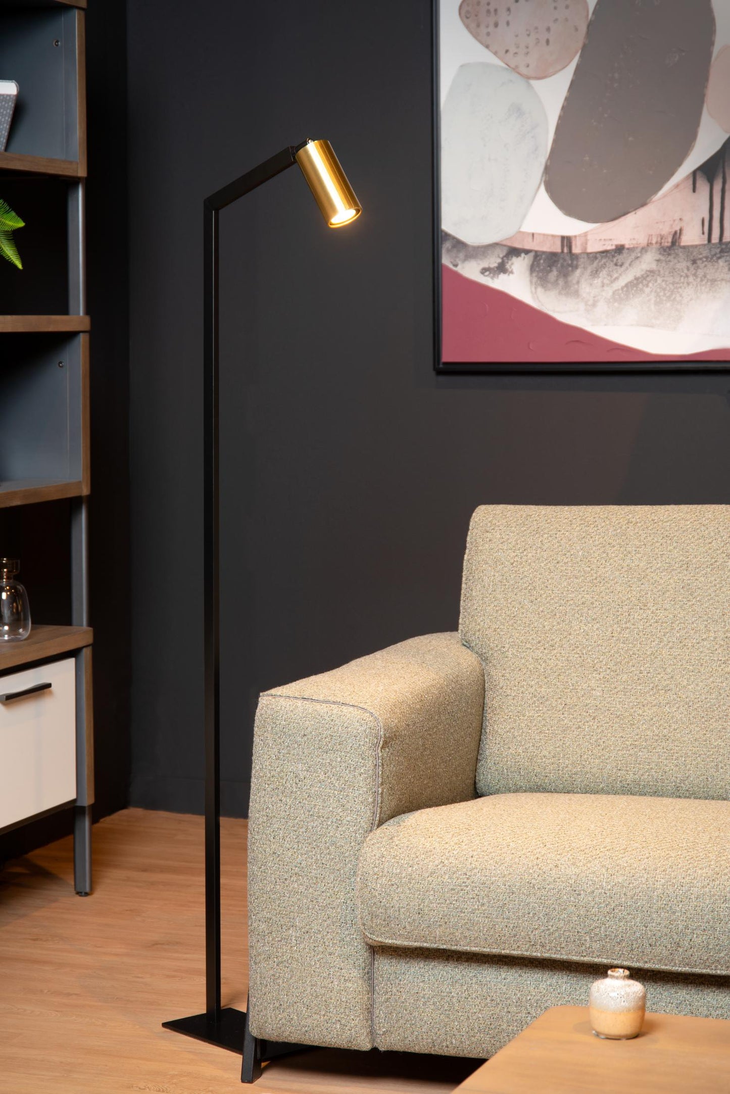 Leeslamp Sybil zwart-goud GU10