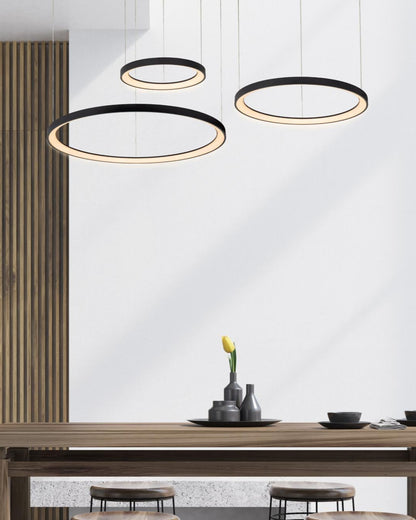 Hanglamp Vidal ringen 3-lichts zwart dimbaar