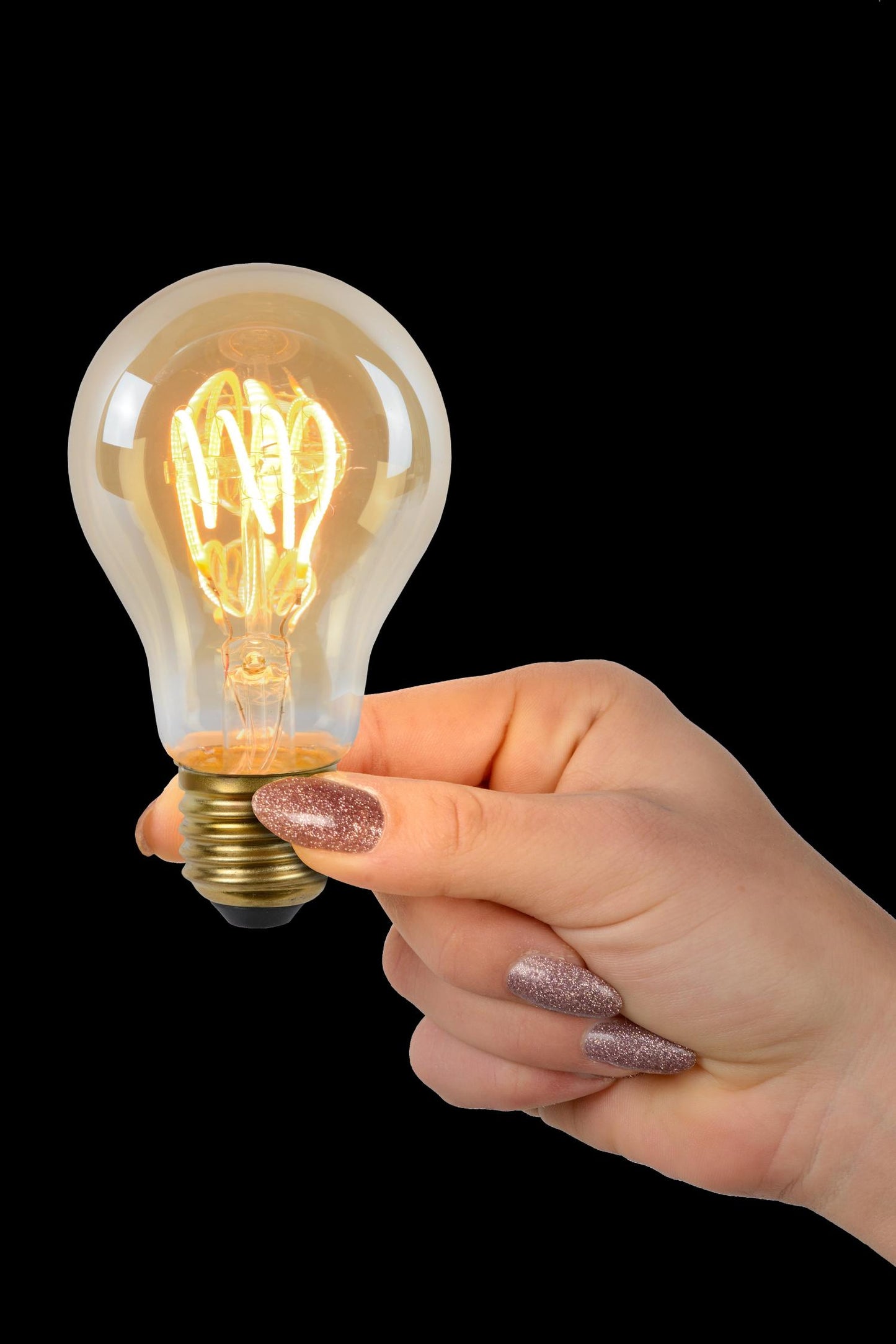 Lucide A60 gold 4W E27 dag- nacht sensor LED