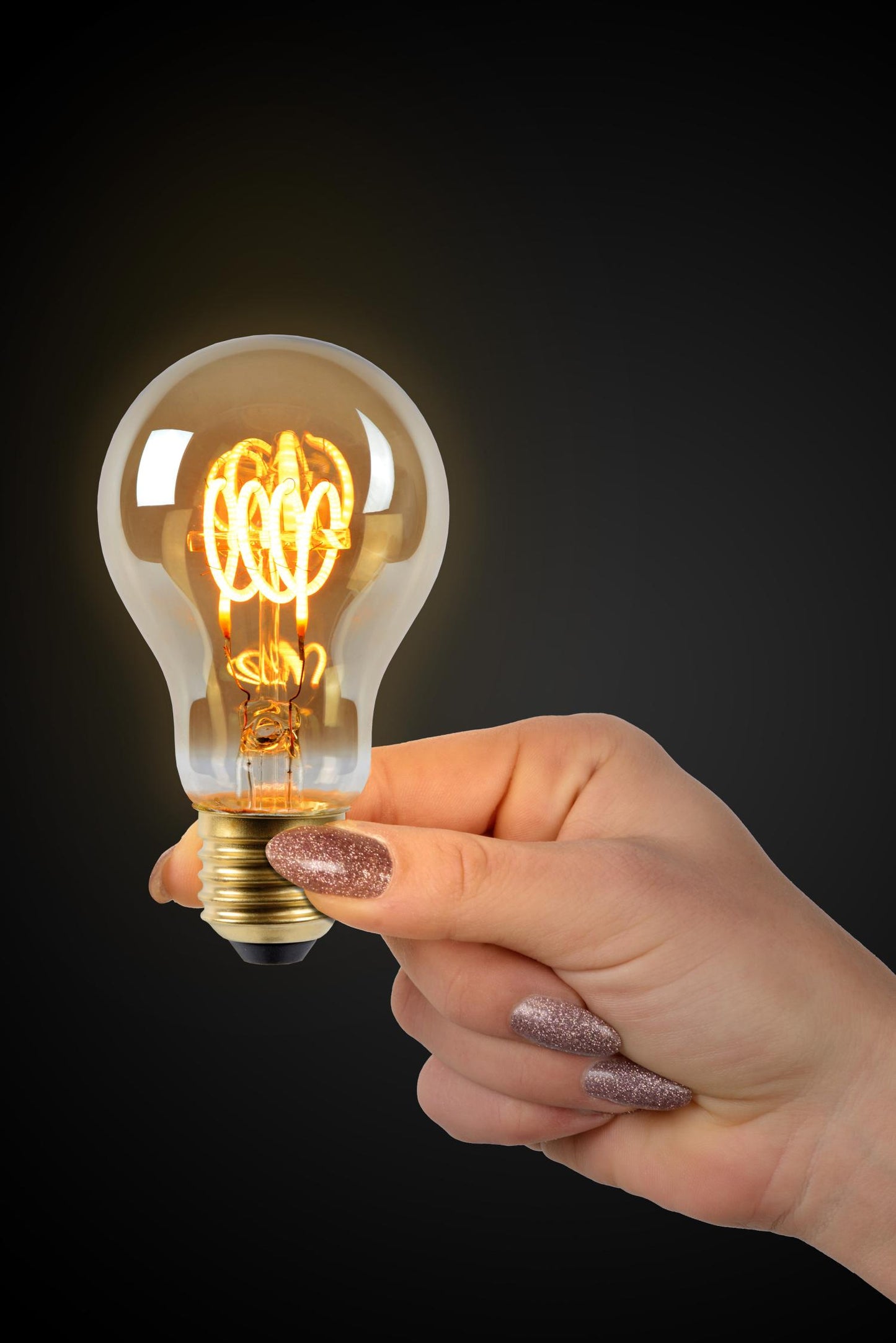 Lucide A60 gold 4,9W E27 dimbaar LED