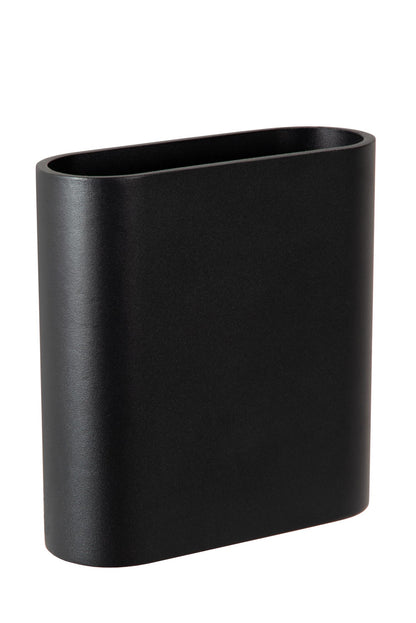 Wandlamp Atila buiten/badkamer ovaal zwart incl. LED