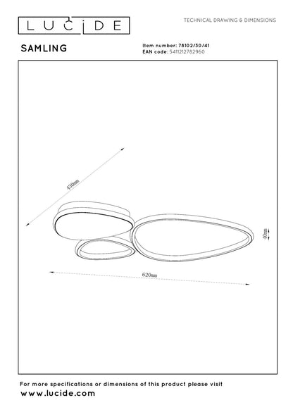 Plafondlamp Samling klein incl. LED