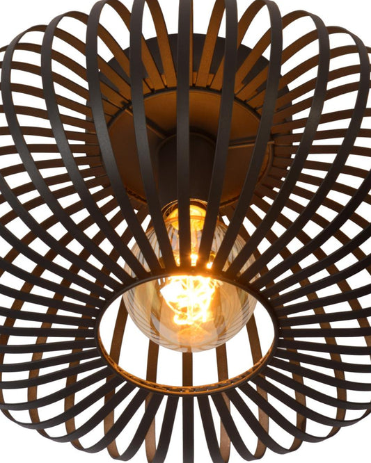 Plafondlamp Manuela zwart E27