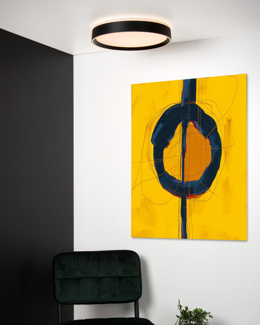 Plafondlamp Nuria zwart S incl. LED 3-standen