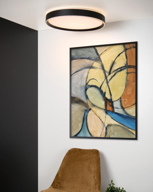 Plafondlamp Nuria zwart L incl. LED 3-standen