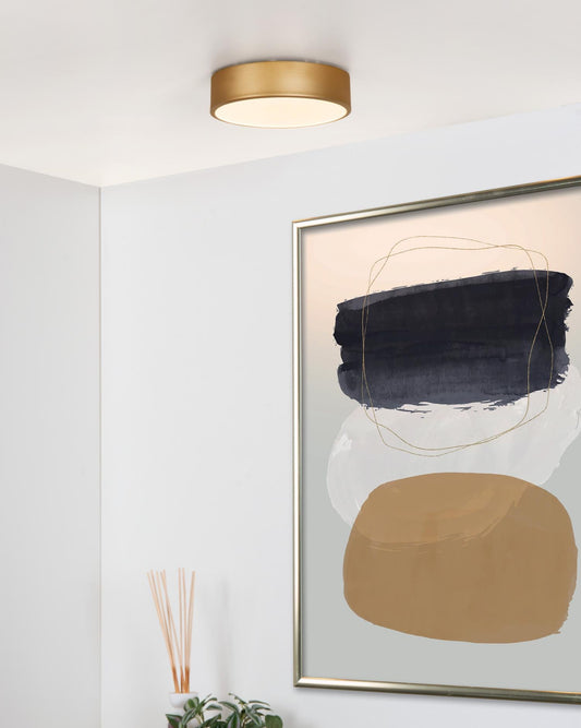 Plafondlamp Unar goud XS incl. LED 3-standen