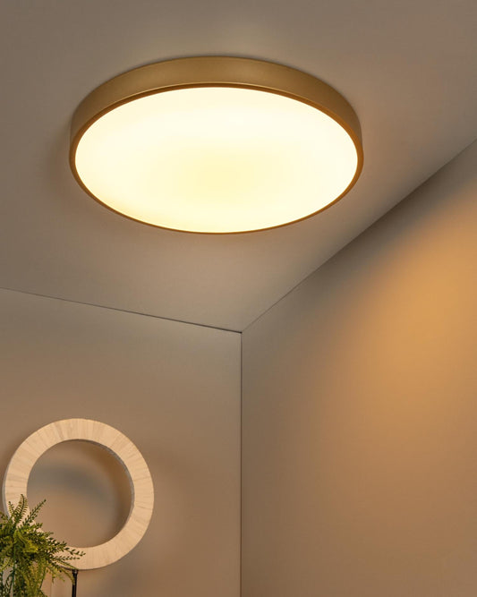Plafondlamp Unar goud L incl. LED 3-standen