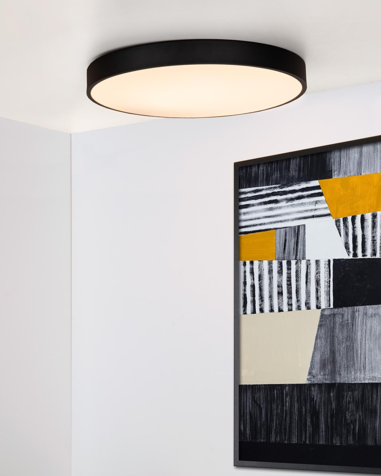 Plafondlamp Unar zwart L incl. LED 3-standen