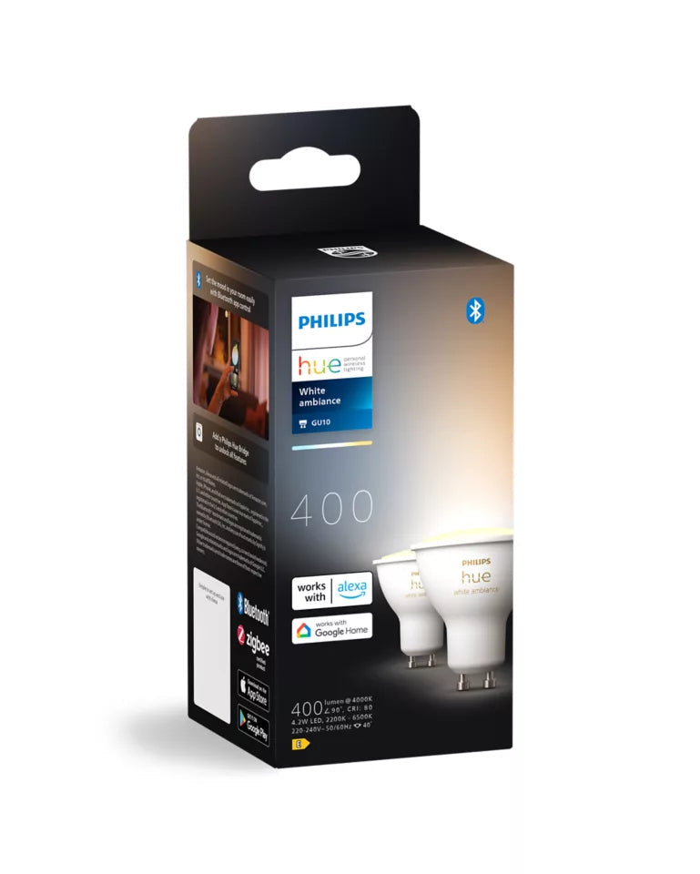 Philips HUE spot set van 2 white ambiance 4,2W GU10