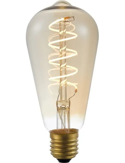 Highlight edison gold 6W E27 3-standen LED